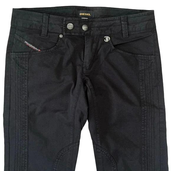 Diesel CIRYX-S Pantaloni Black Slim Fit Moto Utility Chino Pants Sz 26 NWT $189 - Picture 3 of 8